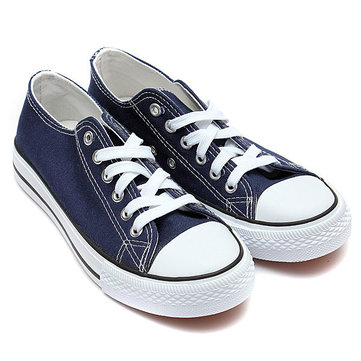 Les femmes à lacets en toile baskets basses chaussures plates occasionnels